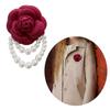 Luxury Brooches for Woman Scarves Buckle Pin Cloth Art Fabric Flower Pearl Brooch Fashion Clothing Jewelry Accessories