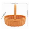 Woven Basket with Handle | Decorative, Oval Shopping Basket, Portable, for
