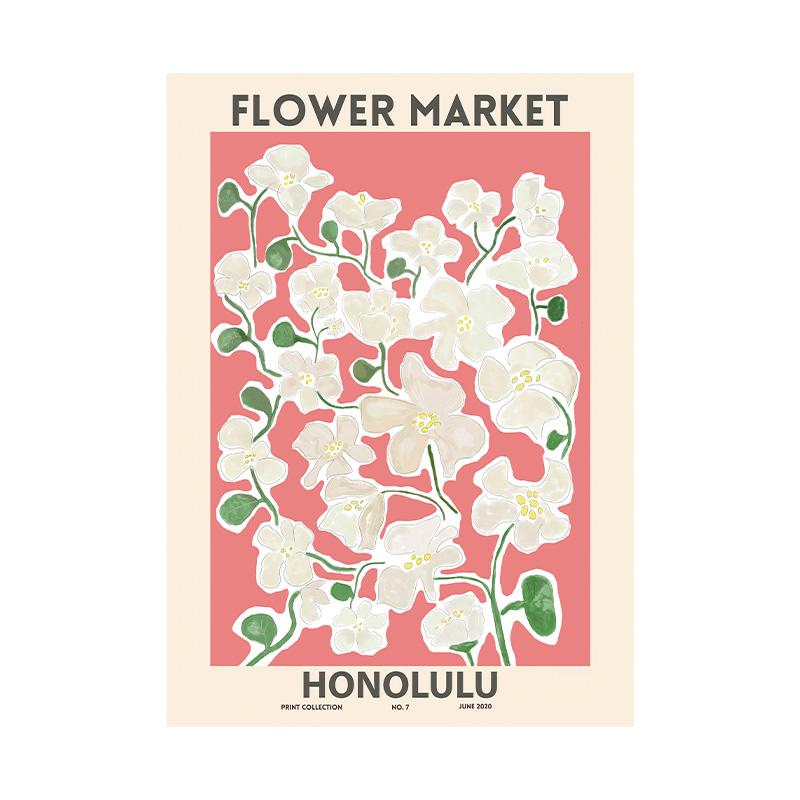 Abstract Flower Poster Printing Plant Wall Art Paris Canvas Painting Living Room Home Decoration