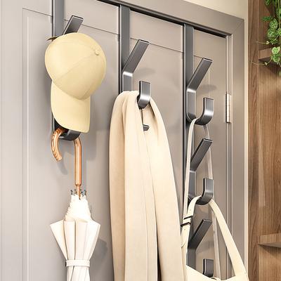 Gancho Adesivo com Formato Elegante para Atrás da Porta Sem Furos Cabide para Toalhas para Organização Doméstica e Material de Escritório