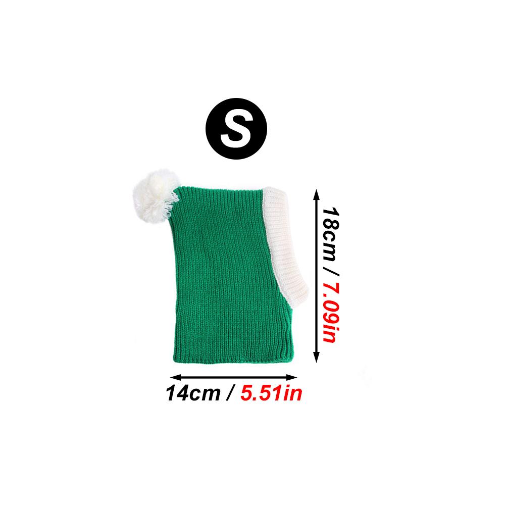 1PC Cute Christmas Dog Hat Noise Protection Knit Dog Hat Warm Winter Cap Soft Stretchy Knit Hat for Pet Dogs Cats Christmas Gift