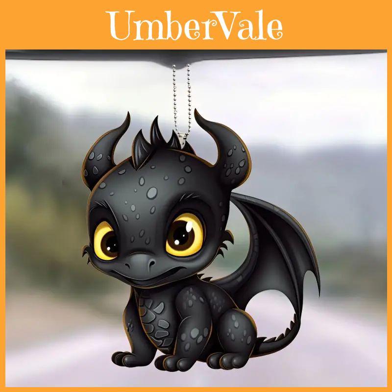 Adorable Black Dragon Acrylic Hanging Ornament For Car Interior Decoration
