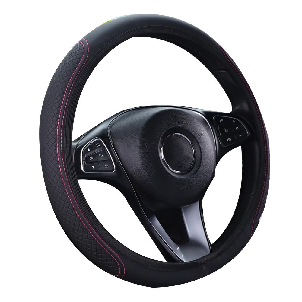 Car Accessories Steering-Wheel Cover Breathable Leather Anti Slip Universal