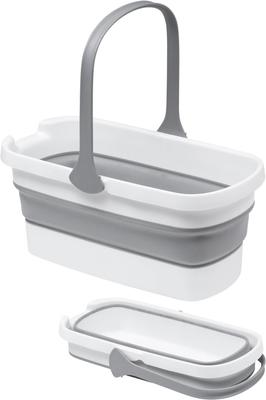 Sanwa Direct Faltbarer Eimer, Quadratisch, 12L, für Autowäsche, Camping und Einweichen, 200-CD075