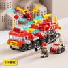 READY STOCK Mini 6 In 1 Building Blocks DIY Educational Play for Children Police Airplane&fire Truck&castle Model Building Blocks