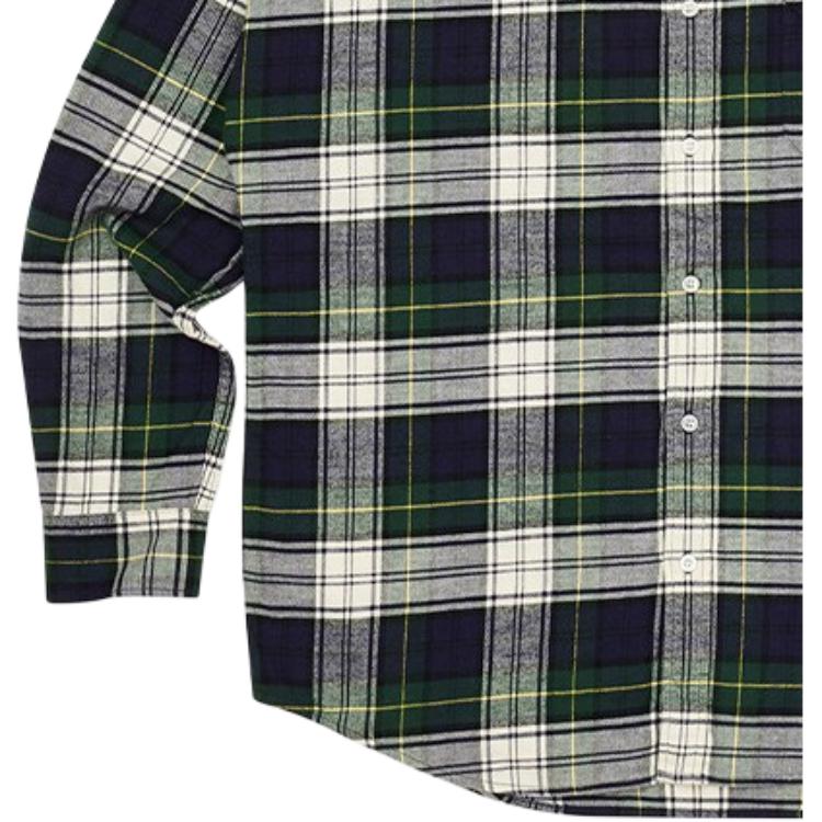 Palace Plaid Long Sleeve Shirt Unisex shirts Green PAL-FW20-385