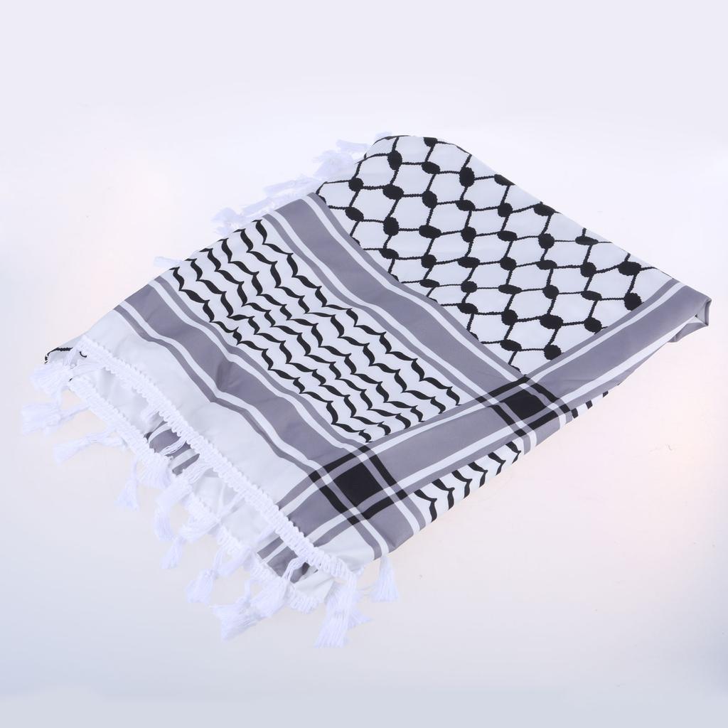 Breathable Shemagh Tacticals Desert Scarf Wrap Winter Shawl Neck Warmer Cover Head Wrap Windproof Tassels Scarf