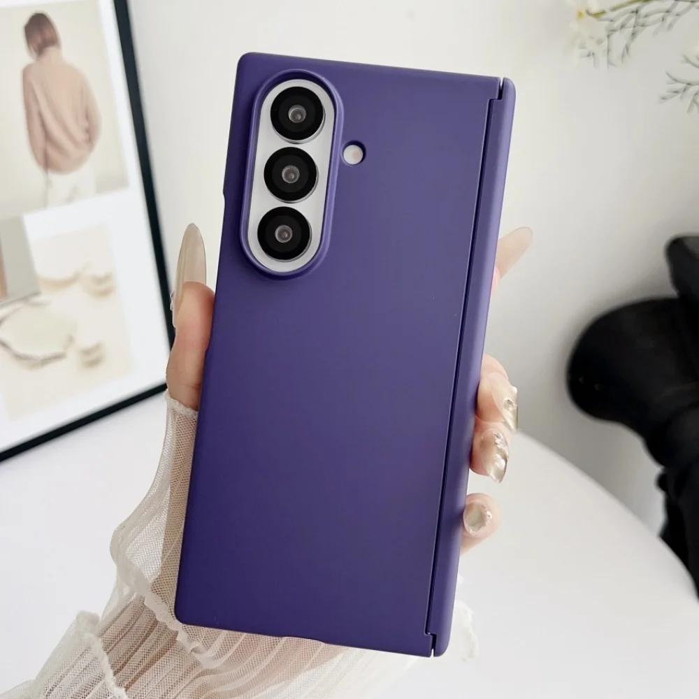 Matte Slim Shockproof Hinge Phone Case For Samsung Galaxy ZFold 7 6 5 4 8 5G Fold8 Ultra With Hinge Connection Plastic Cover