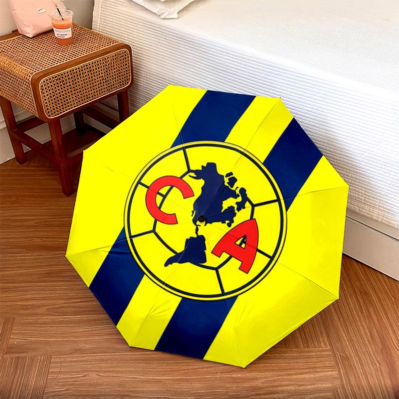 1 PC Automatic Folding Umbrella - America Football Club Pattern, Portable & Foldable Design with 8 Ribs, Christmas Birthday Gifts