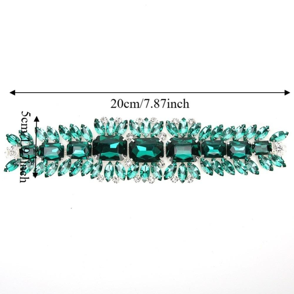 2pcs Sparkly Applique Crystal Rhinestone Chain Sparkly Rhinestone Applique Clothing DIY