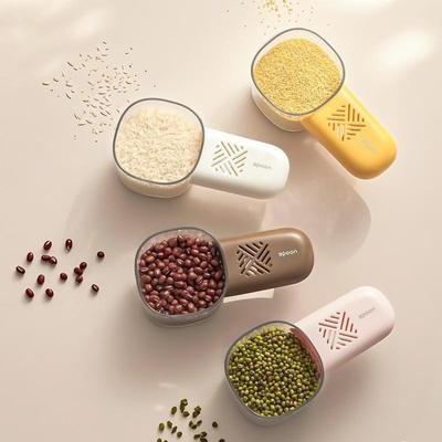 Kitchen Rice Scoop Multifunctional Moisture And Insect Prevention Grains Digging Noodle Scoop With Scale Measuring Scoop