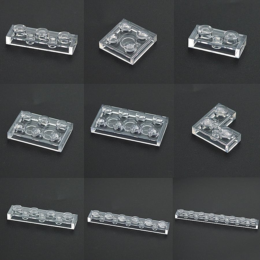 Bulk Assemblage Particle MOC Building Block 1x2 2x2 2x4 Transparent Thin Figures Brick Accessories Toy Leduo 3023 3022