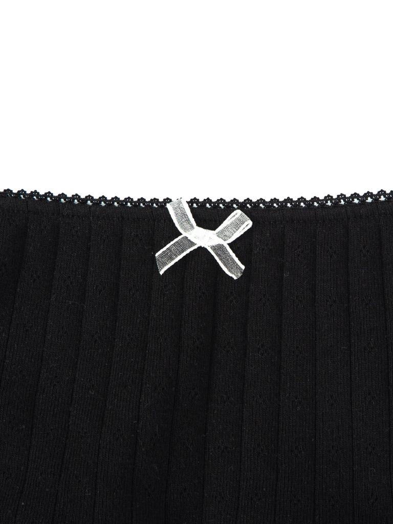 As If Cali Lace Layered Mini Skirt Black