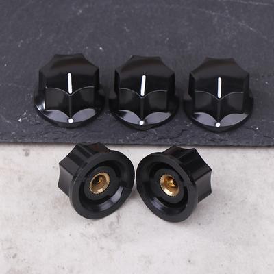 5Pcs Bakelite Knob Mf-B01 Mf-B02 Mf-B03 Hexagonal Potentiometer Band Switch Cap Inner Hole 6Mm Potentiometer Knobs
