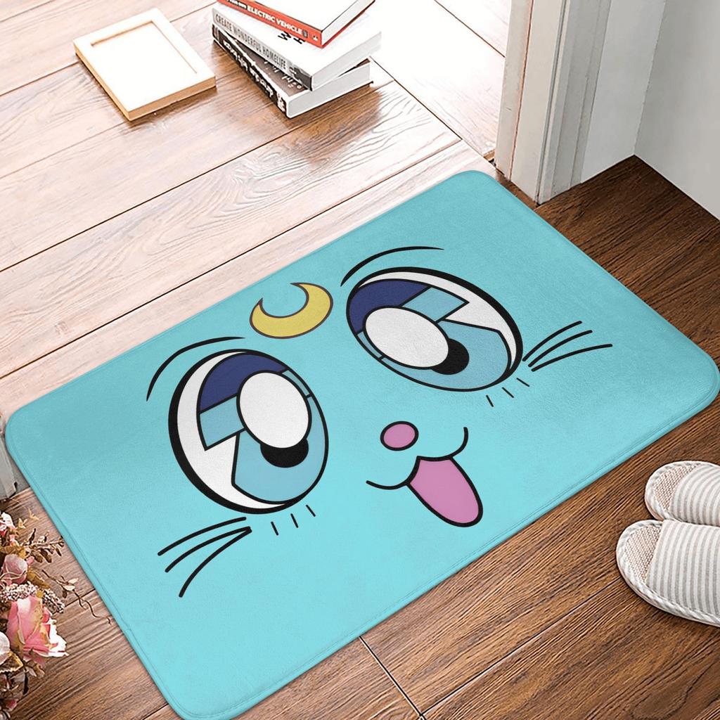 Anime Sailors Moons Luna Cat Doormat Non-Slip Entrance Bath Kitchen Floor Door Mat  Bedroom Balcony Carpet Rug