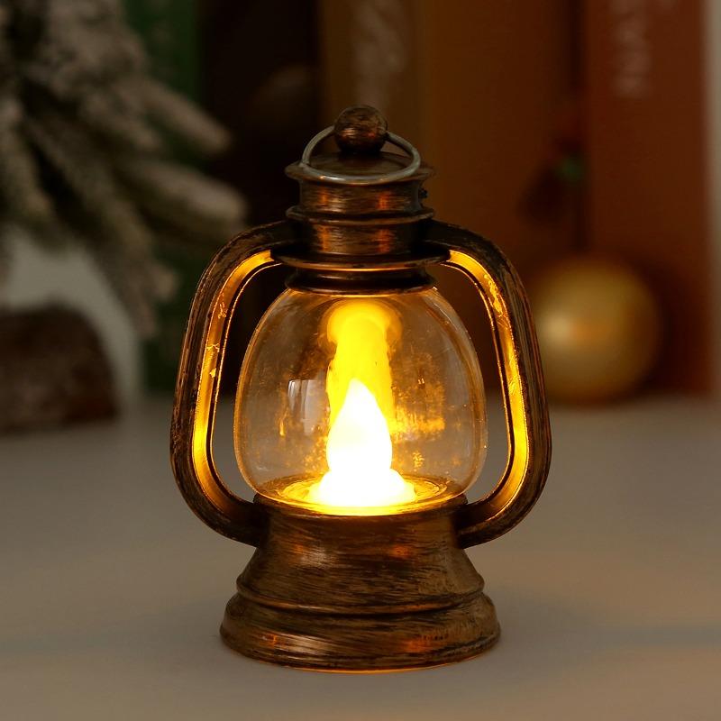 

1/2/12 шт. Светодиодные фонари-подсвечники Ретро Мерцающий Подвесной Фонарь Свеча Мини Уличный Дворцовый Свет Водонепроницаемый Рождество Хэллоуин Двор Сад Golden 12pcs