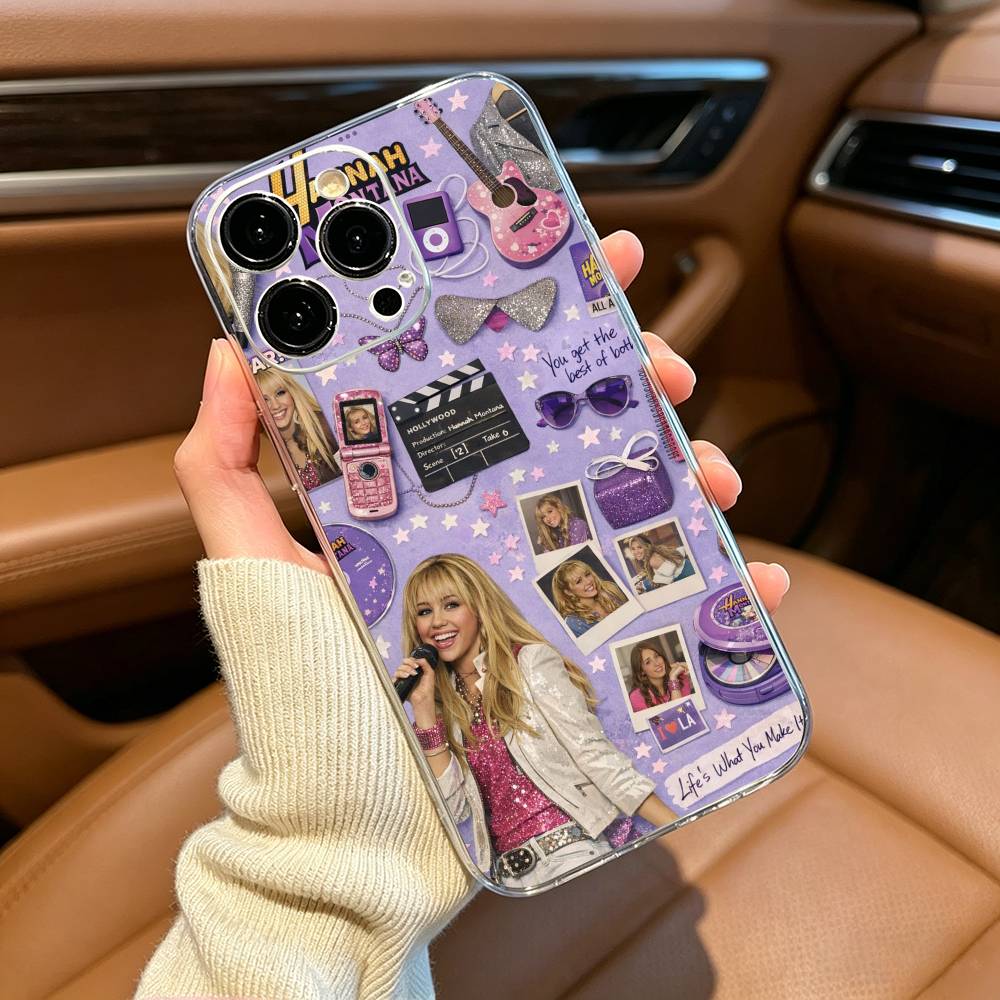 HM Hannah M-Montana Phone Case For iPhone17,16,15,14,13,12,Pro Max,16/15/14 Plus  XS Soft Silicone Transparent Cover