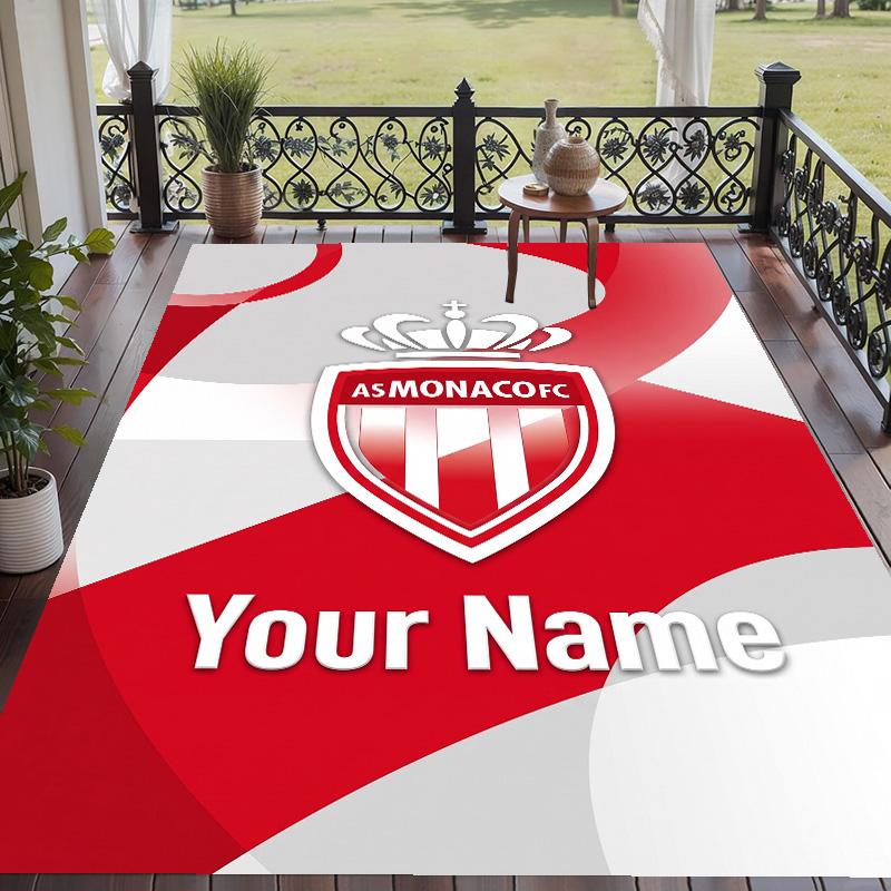 Custom Text Printed Rug Monaco FC Non Slip Floor Carpet For Home Room Decor