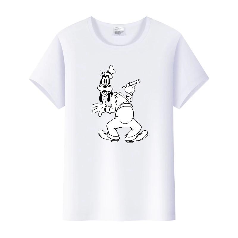 Fashion Cartoon Goofy Goof Clothes Oversized T-shirt Summer White Tees 90S Tops Harajuku Blouses Tshirt Unisex