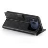 For iPhone 17 Pro Max Case Stand Wallet Calf Texture PU Leather Flip Phone Cover with Wrist Strap