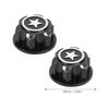 4pcs Aluminum Alloy Wheel Hub   Cover Accessory Fit for   X Maxx 1Celsius10 RC Car(Black )