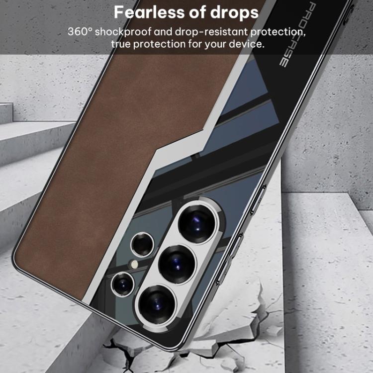 Plating TPU Leather Supercar Frosted Full Coverage Phone Case For Samsung Galaxy S26 Ultra 5G, Stylish Anti-Scratch Protective Cover