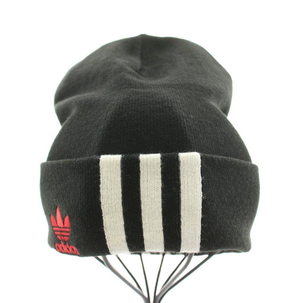 Used adidas originals adidas originals KORN BEANIE BLACK Corn Beanie Knit Hat Logo Embroidery 54-57cm Black JG1442 /KU