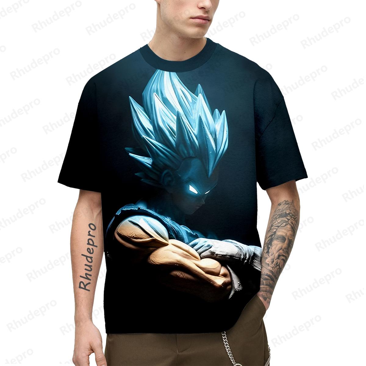 

Vegeta Gym Tops 100-5XL Goku Hip Hop Футболка для мужчин Косплей Футболки Oversize Одежда Мода Аниме Y2k L