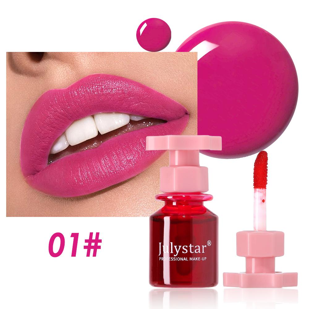 Julystar Long Lasting Lip Tint - Waterproof Lip Stain, Hydrating Non-Stick Cup Liquid Lipstick, Transfer-Proof Makeup & Color Hold Lip Gloss 1#