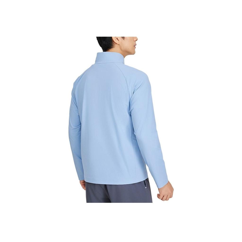 Skechers Godri Casual Sports Moisture-Wicking Quick-Dry Stand Collar Jacket Men Jackets Matte-Light-Blue P225M157-05CA