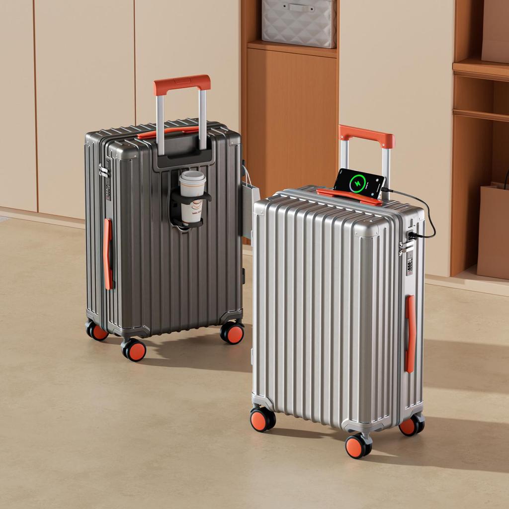 28-Inch Sturdy, Large Capacity, Multifunctional Travel Suitcase with Explosion-Proof Double Layer