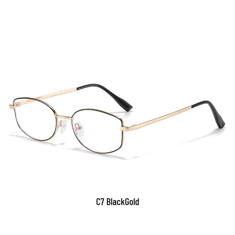 Minimalistische Golddrahtbrille im koreanischen Stil für Damen - High-End, myopiefreundlich, kleines Gestell für runde Gesichter