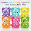 Mini Glitter Beer Squishy Stressverlichtend Speelgoed Zacht Knijp Fidget Speelgoed Kawaii hi Beer Langzaam Rijzend Sensorisch Speelgoed voor Feestartikelen