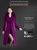 Women's Mid-Length Korean Wool Coat with Fox Fur Collar – Autumn/Winter