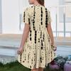 Mädchen Sommerkleid Farbe & Muster Kurzarmkleid Mit Tasche Freizeitkleid Kurze Ärmel Partykleid Ostertag