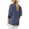 Women's Chiffon Blouse Crew Neck Tops Half Sleeve Pullover T-Shirt Floral Print Tunic Blouse Shirts
