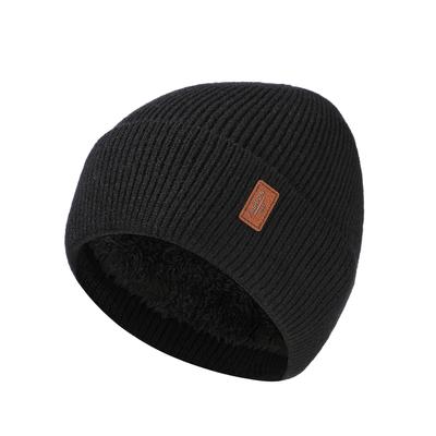 Winter Herren Hut verdickt einfarbig Wolle Hut Outdoor Reiten Plüsch warme Strickmütze Frauen