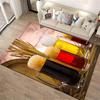 Beer Mugs On Rustic Table with Wheat and Barrel Background1Warm Tones Decor Rug Suitable for Use As an Anti-slip1 For1room and Bedroom Sofas