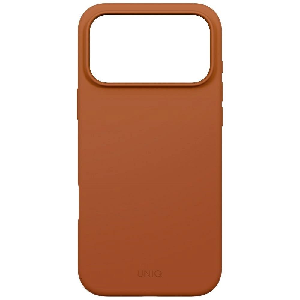 Etui UNIQ Lino na iPhone 17 Pro Max Magclick Charging - pomarańczowe