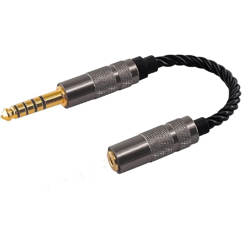 Okcsc Headphone Adapter 4.4mm Male To 3.5mm Female Adapter for 3.5mm Cable Connected To Balanced 4.4mm Player Device High Stereo Audio Converter OFC
