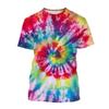 Gradiënt Tie Dye 3D Geprinte T-shirts Mannen Vrouwen Casual Mode Streetwear Oversized Korte Mouw T-shirt Mannen T-shirts Tops Kleding