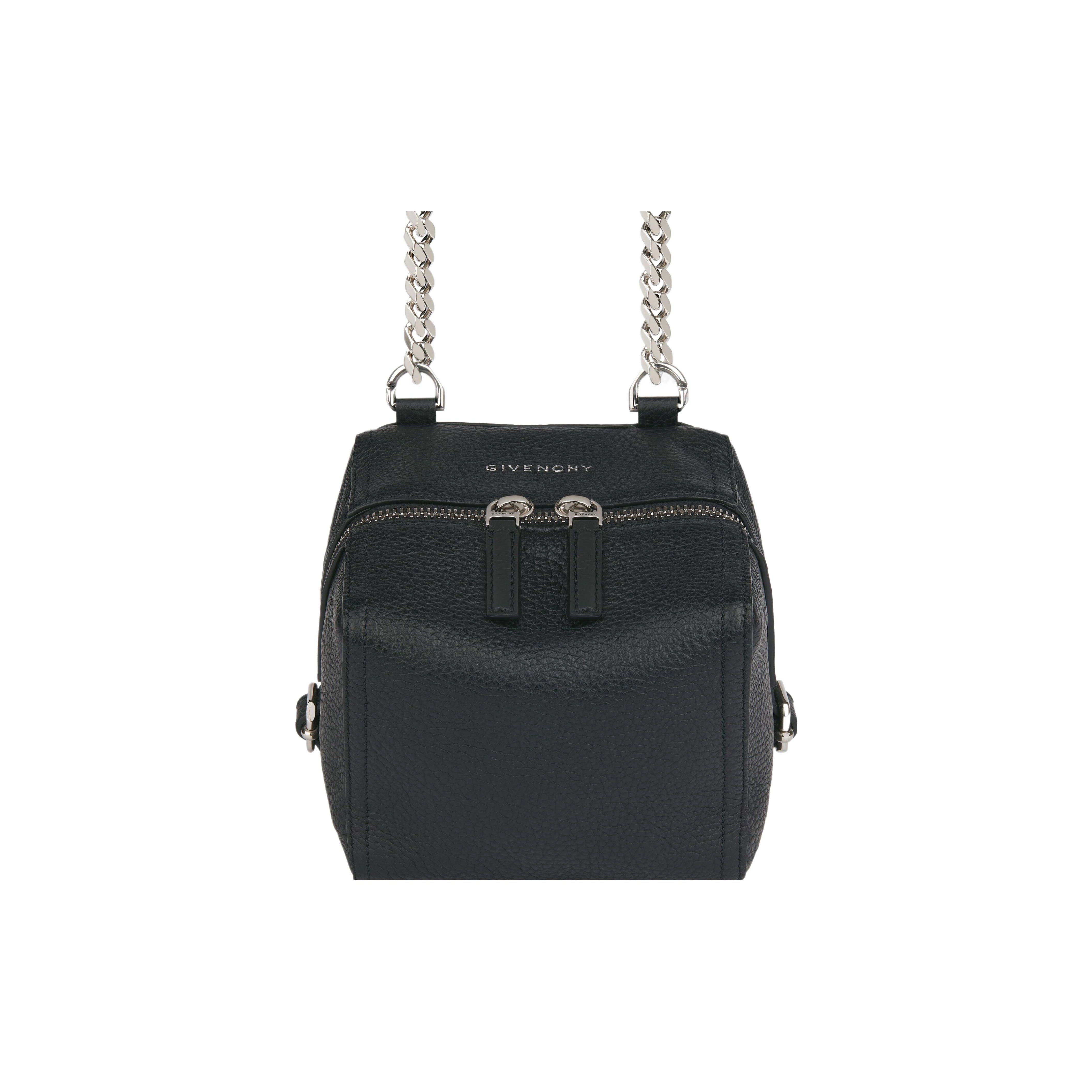 

Givenchy Pandora Silver Finish Zipper Closure Suede Mini Shoulder Crossbody Bag Men bags Black BK50D2K1UE-001 Basic Set (Bag+Dust Bag)