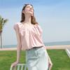 Betu Women's Puff Sleeve V-Neck Blouse