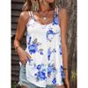 YYFS Women's Fashion Casual Summer Spring Flower Pattern Print Sleeveless Suspenders Blouses & Shirts