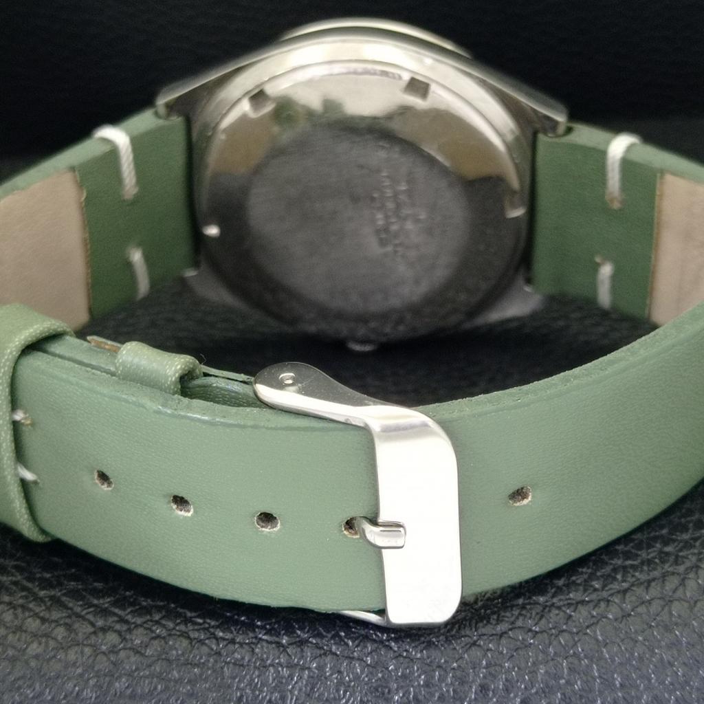 AUTOMATIC VINTAGE SEIKO 5 JAPAN 6309A MENS GREEN COLOR DIAL WATCH a701226-5 R206a-a701226