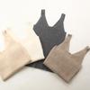 Women's V-Neck Cashmere Spaghetti Strap Vest - Warm Ribbed Sleeveless Base Layer for Autumn/Winter.
