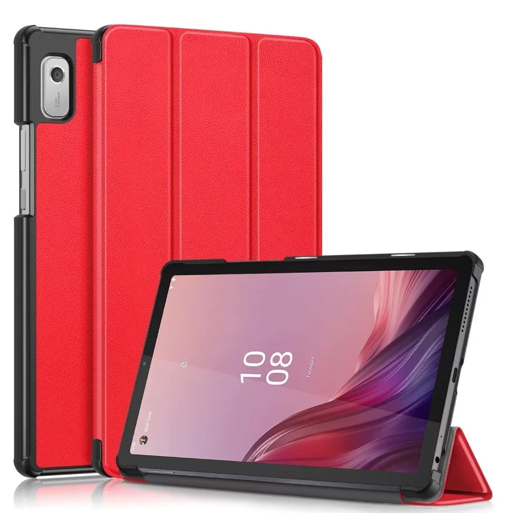 New Tablet Cover for Lenovo Tab M9 2023 Case TB310FU TB310XC 9.0 Inch PU Leather Magnetic Tri-Fold Stand Funda Coque+Film+Pen