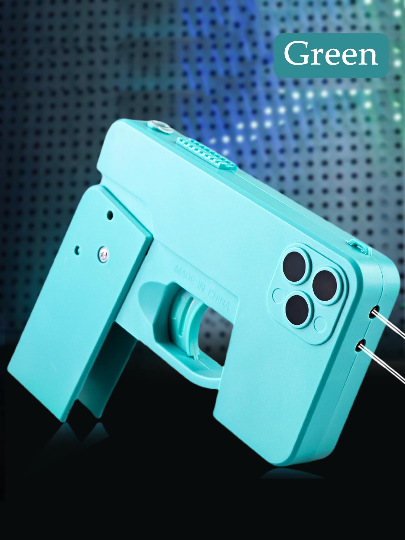 

Folding Water Gun Toy, Simulate Shape of Mobile Phone Long Firing Range Outdoor Beach Bathroom Pool Play Water Gifts for Kids небо синє кольору