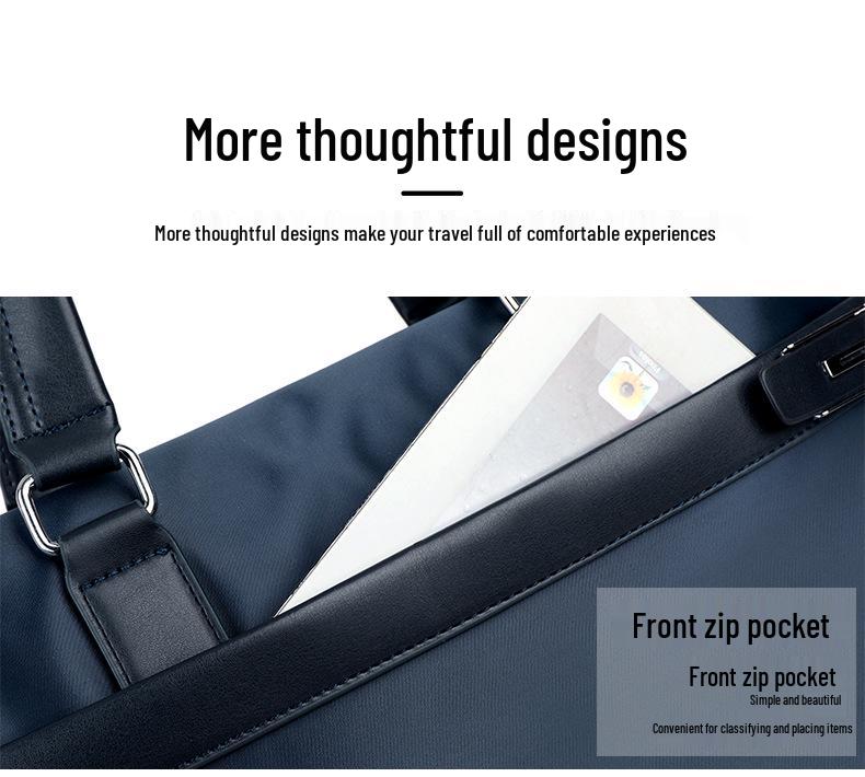 Men's Waterproof Oxford Conference Crossbody Briefcase