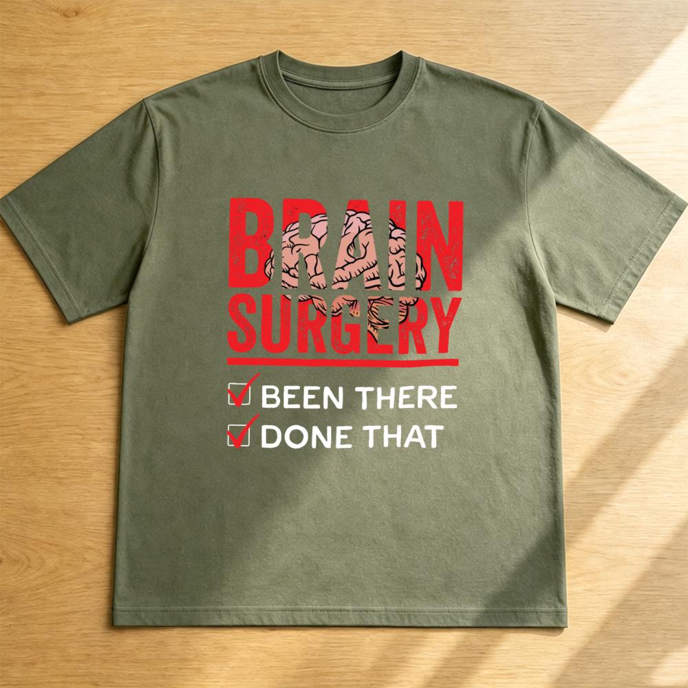 Brain Surgery Survivor Badass Unisex T Shirt Recovery Warrior Graphic Tee Casual Summer Streetwear Top Medical Healing Positive Gif